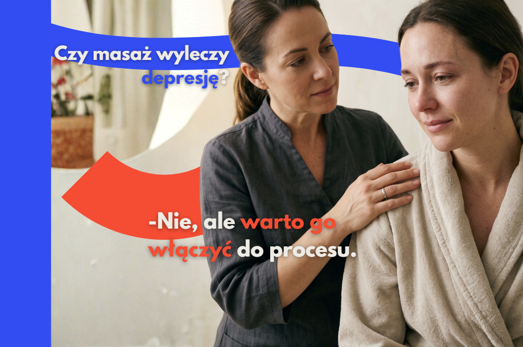 Terapeuta sugerujący masaż jako uzupełnienie leczenia przewlekłej depresji.